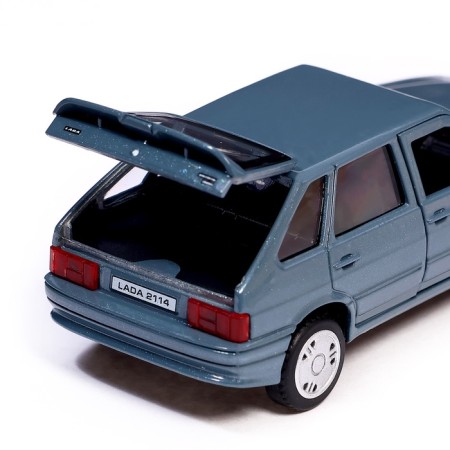 Lada -2114 Metal machine "Samara" 12 cm, inertz, wet asphalt, 2114-12-gy (72)-4
