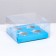 Box for 4 cupcake, blue 18.5 × 18 × 10 cm