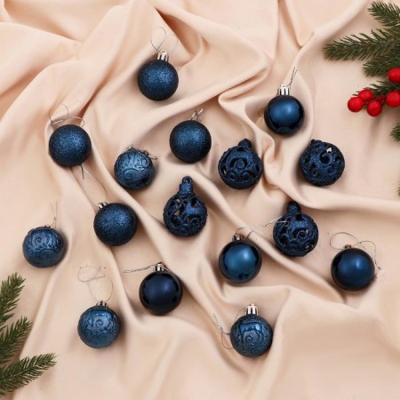 Set of balls plastic D-4 cm, 16 pcs "Trilate" blue