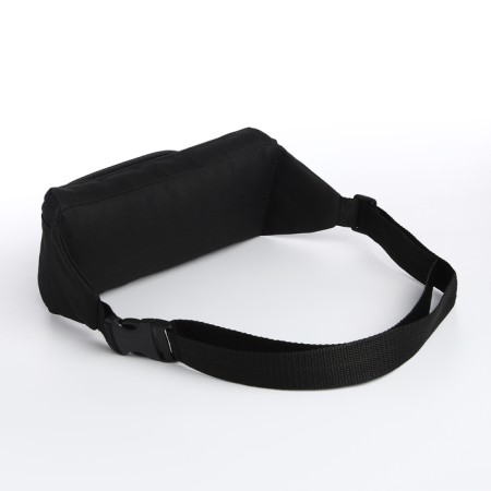 Lightning waist bag, external pocket, black color-2