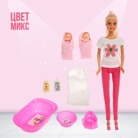 Lydia doll with kids and accessories, mix-3