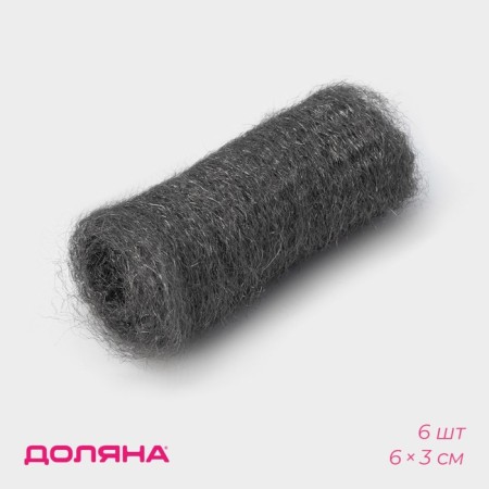 Набор губок для чистки посуды Доляна, 6 шт, 5 гр