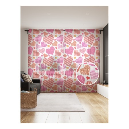Photo "many hearts", size 145x265 cm, 2 pcs