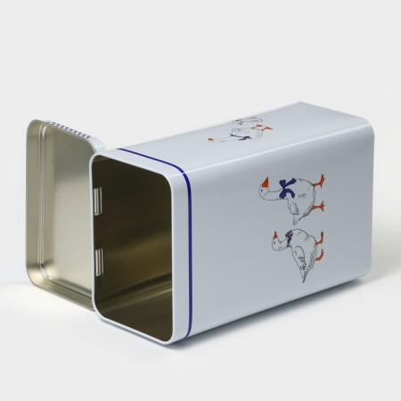 Bank for bulk products "geese", 2.7 liters, 13.5 x 9.5 x 21.5 cm, tin-5