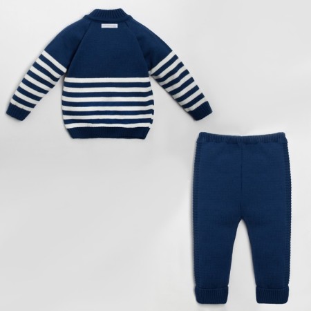 Knitted crumb set "Trendy" height 80-86 cm, blue color-4