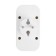 Switch, 2 sockets, 10A, without salary, 220 V, white