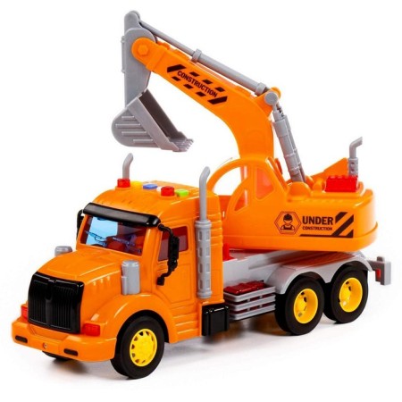 Excavator "Profi" Inertial color orange, light and sound effects-1
