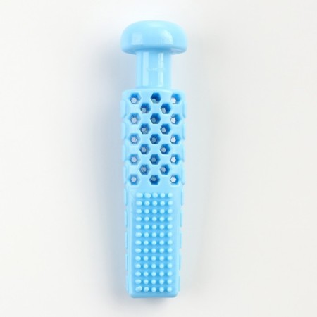 Dog toy "Tower", TPR, Massage, 14 x 2.8 cm, blue-2