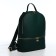 Women's backpack made of artificial leather with lightning, 2 pockets, green color