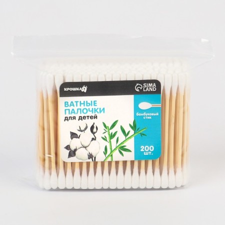 Cotton sticks, package 200 pcs., Bamboo-4