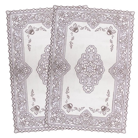 Openwork napkin Arabesque, 30 x 45 cm, beige color-3