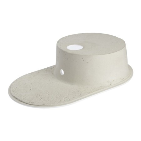 Curler for a kitchen made of stone Zein 11/G31, 720 x 455 mm, oval, overflow, white color-5