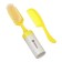 A set of combs with a rattle "Baby", 2 pcs., Yellow color, Mix drawing