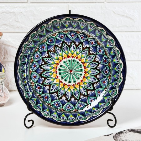 Largan Rishtan ceramics "Patterns", 25 cm, blue, mix-1