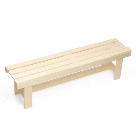 A bench (bench) wooden from linden 150 x 32 x 42 cm, without a back, for a bath and a summer residence-1