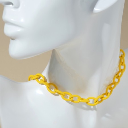 Chocker "chain" cartoons, yellow color, l = 37 cm