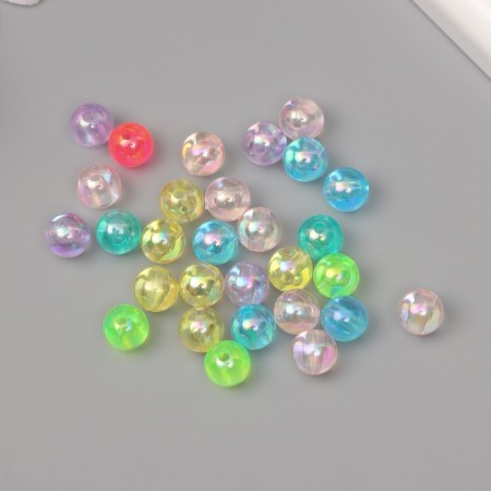 Beads for creativity Plastic "Multicolor soap bubble" set 20 grams 0.8x0.8x0.8 cm