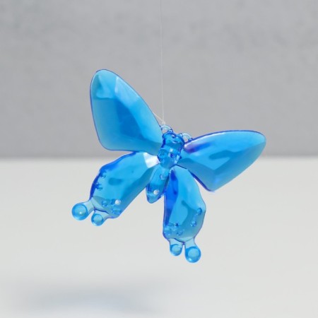 Wind music plastic "Butterflies and heart-mirror" 4 tubes 11 elements 75 cm-3