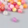 Plastic beads "Balls with texture color" pearl shine set 20 grams d = 1 cm