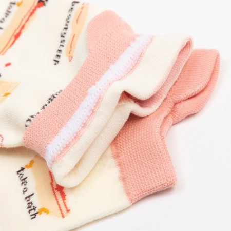 Women's socks minku "drawings", pink color, size 36-39 (23-25 ​​cm)-2