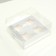 Box for 4 cupcakes, silver, 18.5 × 18 × 10 cm