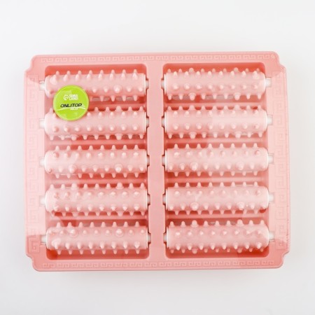Massager Plastic for the legs 2 secta drums according to 5 row 26*21.5*5cm pink 4564183-6