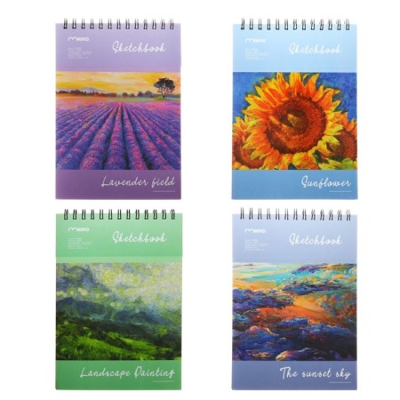 Sketchbook 18x25cm for pastel, 30 sheets "Nature", hard cover, density 130 grams, mix