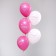 Latex balloon 12 “Mommy, happy birthday”, pastel, pink, white, 5 pcs.