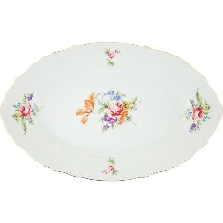 Oval Bernadotte dish, Massenic Bouquet decor, 34 cm