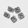 Suspension "Heart", Black silver color