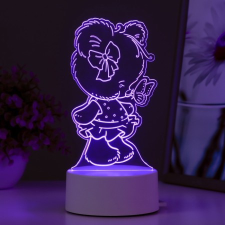Lamp "Bear" Led RGB from the network 9.7x9.5x18 cm Risalux-5