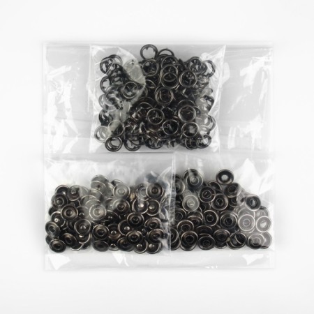 Shirt, open button, d = 9.5 mm, black nickel color-3