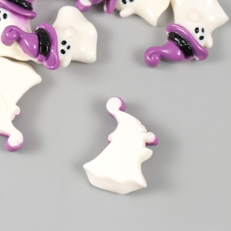 Decor for creativity plastic "Ghost in the hat" 3x2.1x0.6 cm-1