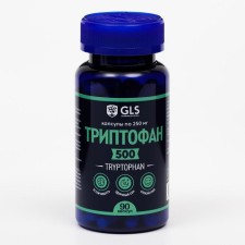 Triptofan for calm and improvement of the mood of GLS Pharmaceuticals, 90 capsules of 250 mg