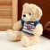 Soft toy "Bear" in a striped jacket, 25 cm, color mix