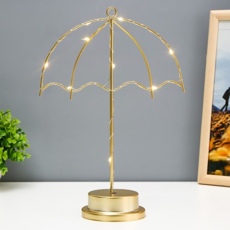 Night -bend "Umbrella" LED from batteries 3haa gold 10x22.5x31.5 cm Risalux