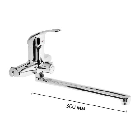 Accoona A7143 bath mixer, single -leaf, silumin, chrome-1