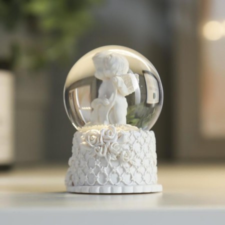 Souvenir Polystone Water Ball Light "Snowty Angels" MIX 6.5x4.5x4.5 cm-4