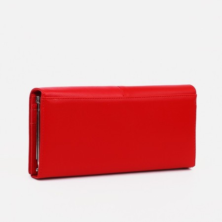 Women's wallet on magnets, red color-1