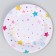 Disposable paper plate "Stars", (18 cm), set 6 pcs