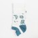 Women's socks minku "drawings", blue color, size 36-39 (23-25 ​​cm)