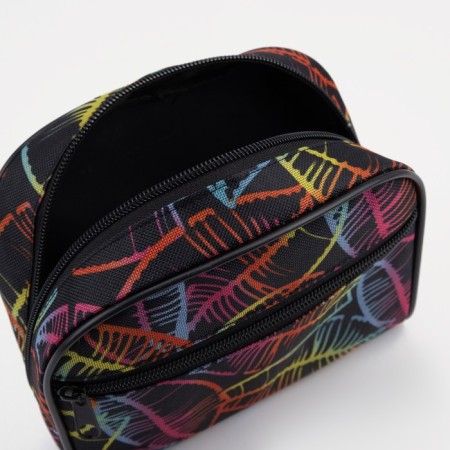 Lightning cosmetic bag, external pocket, black color-2
