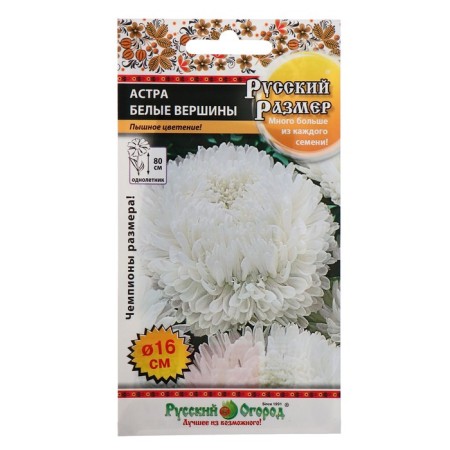 Seeds of Flowers Astra "White Verse" series Russian size, o, 0.2 g