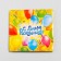 Disposable plate of square paper "Happy Birthday"