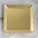 Square Plate Climber with one candle, 12.6x1.3 cm, golden