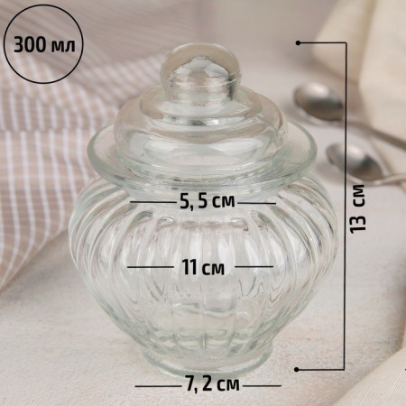 Glass Bank for bulk products of the Gallery, 300 ml, 9.5 × 13 cm-5