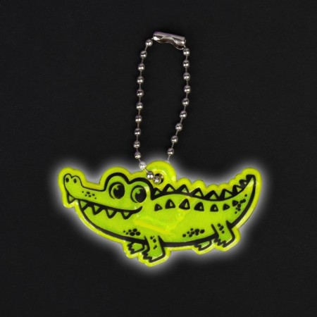 The reflective element "crocodile", bilateral, 5.5 × 3 cm, color mix-3