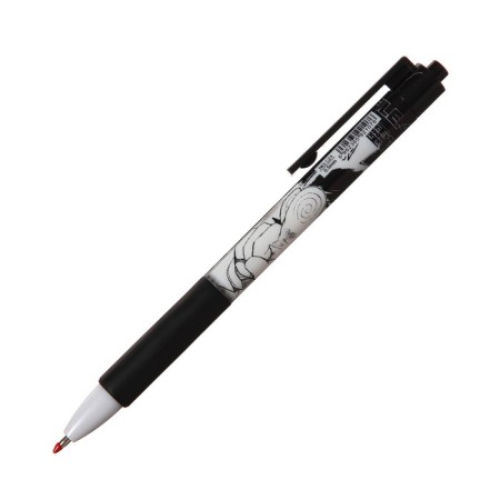 Automatic black gel handle "Anime-boy" with a rubber holder, mix-1