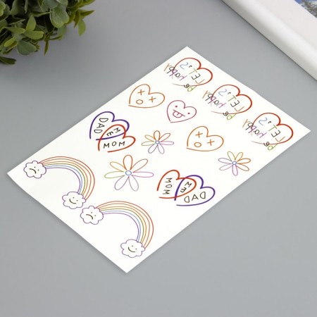 Tattoo on the body color "We will be happy" 10.5x15.2 cm-1