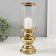 Ceramics candlestick, glass for 1 candle "grace" d = 7.5 cm gold 10x10x28.5 cm